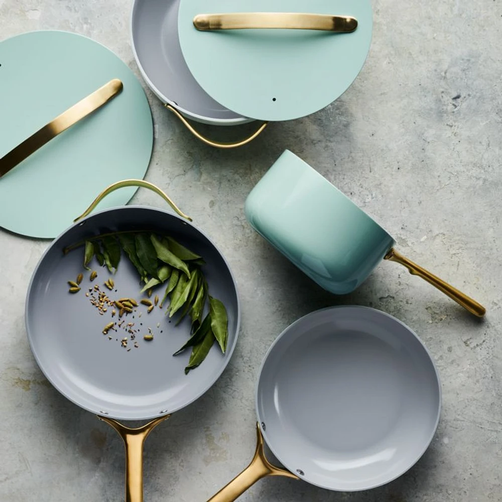 Caraway Home Silt Green 12-Piece Non-Stick Ceramic Cookware Set