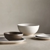 Villa Natural Stoneware Meal Bowl with Matte Glaze