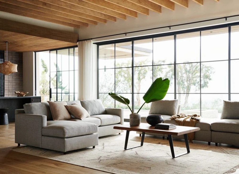 Barrett II 91" Reversible Storage Chaise Lounge Sectional Sofa