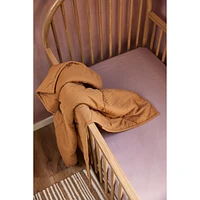 Brulee Brown Supersoft Organic Cotton Gauze Baby Crib Quilt