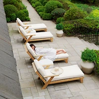 Jeannie Teak Outdoor Chaise Lounge by Leanne Ford