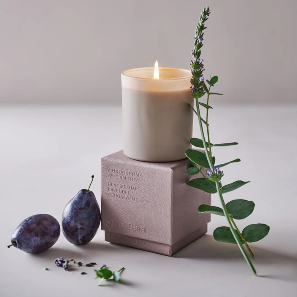 Monochrome No. 12 Amethyst Scented Reed Diffuser - Black Plum