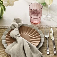 Cielo Scalloped Terracotta Salad Plates Set of 4