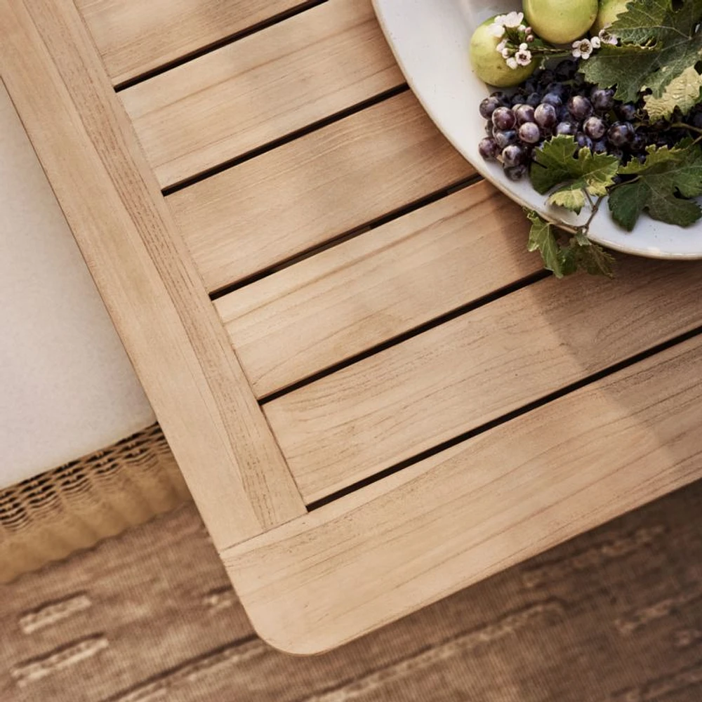 Ipanema 86" Teak Wood and Resin Outdoor Dining Table