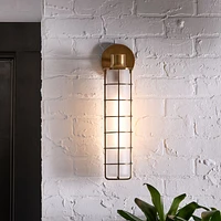 Fairfax Tall Brass Metal Indoor/Outdoor Wall Sconce Light