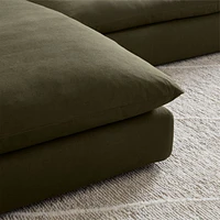 Unwind Modular -Piece Slipcovered Reversible Sectional Sofa