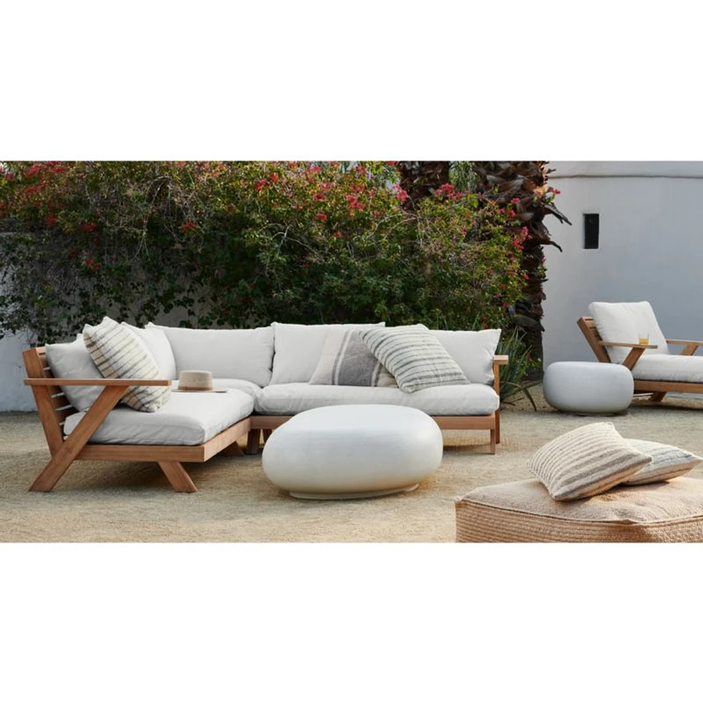 Jeannie Teak Outdoor Chaise Lounge by Leanne Ford