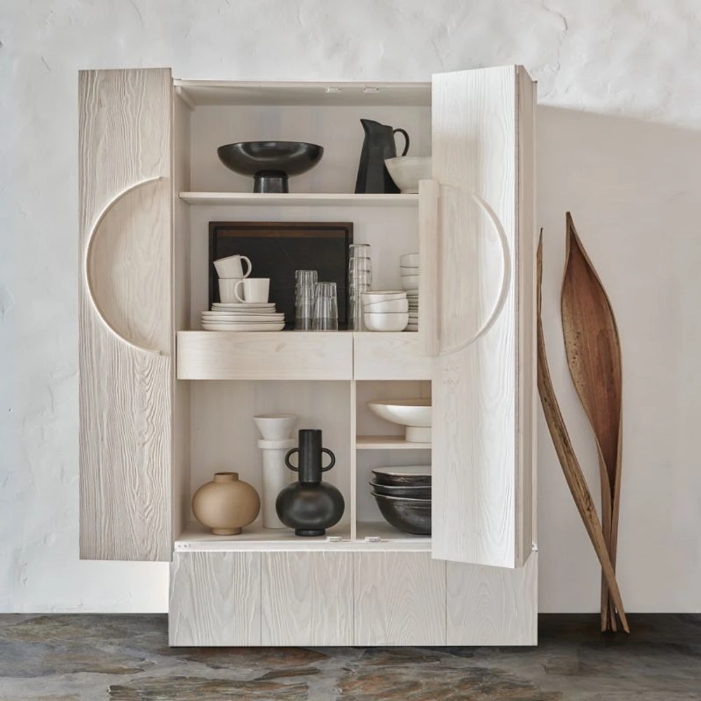 Chalot Bleached Wood 2-Door Storage Cabinet by Leanne Ford