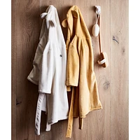 Small Cream Plush Hooded Kids Bath Robe