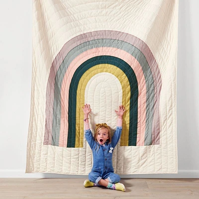 Asha Rainbow Organic Cotton Kids Twin Quilt