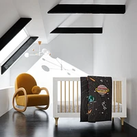 Quinn White Metal & Wood 28" Kids Ceiling Light
