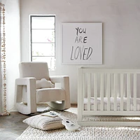Montauk White Wood Round Nursery Side Table by Leanne Ford