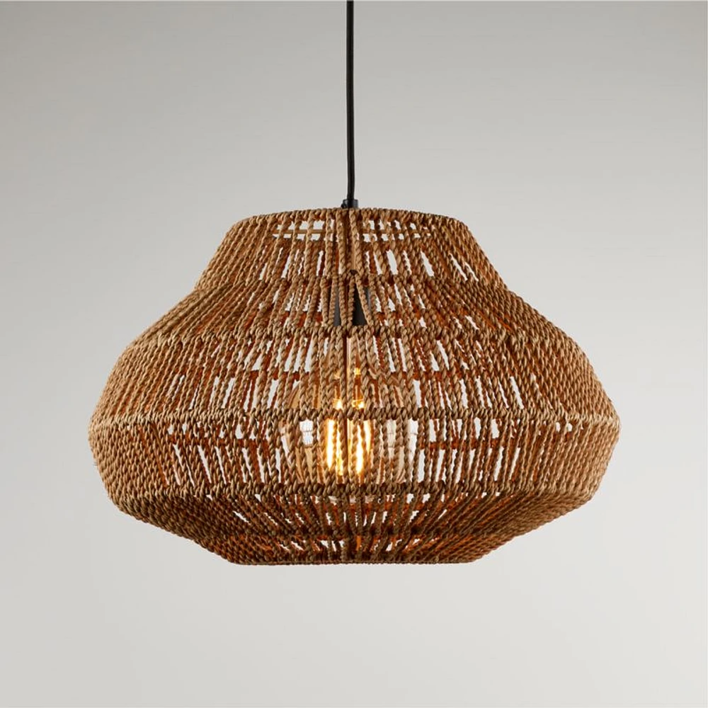 Cabo Small Woven Pendant Light 18"