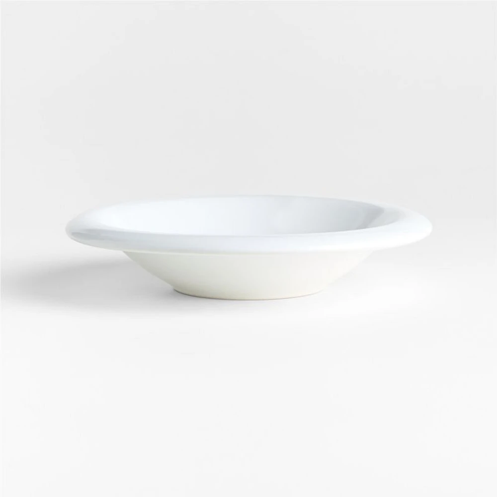 Caesna White Stoneware Low Bowl