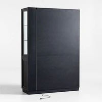 Calypso 54" Large Two-Toned Black Elm Wood Storage Cabinet