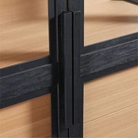 Calypso 54" Large Two-Toned Black Elm Wood Storage Cabinet