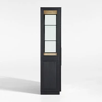 Calypso 54" Large Two-Toned Black Elm Wood Storage Cabinet