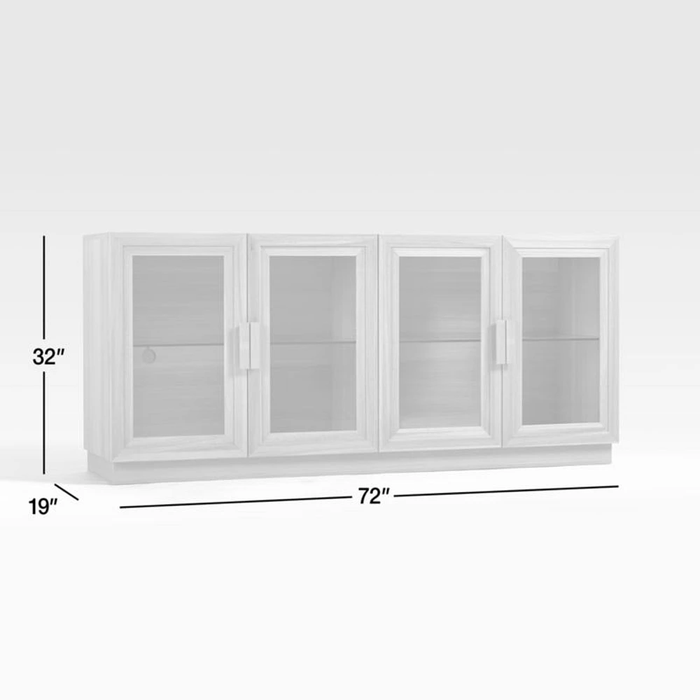 Calypso 72" Natural Wood Storage Media Console