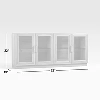 Calypso 72" Natural Wood Storage Media Console