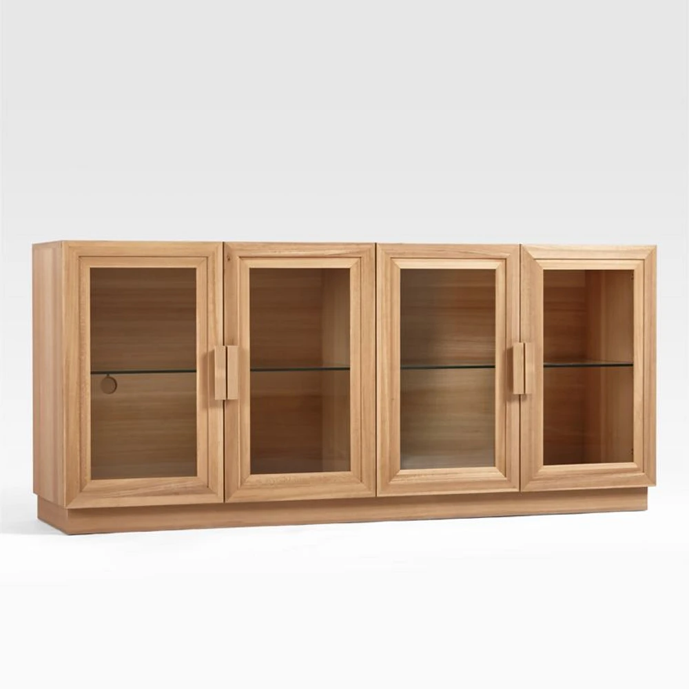 Calypso 72" Natural Wood Storage Media Console