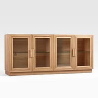 Calypso 72" Natural Wood Storage Media Console