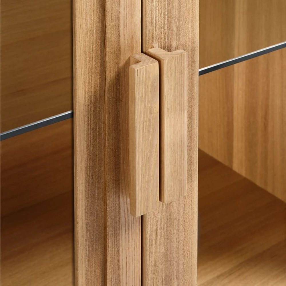 Calypso 72" Natural Wood Storage Media Console