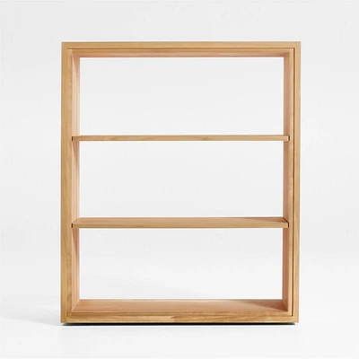 Calypso 36" Natural Wood Open Modular Bookshelf Hutch
