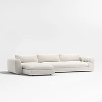 Cambria Bouclé 2-Piece Left-Arm Chaise Sectional Sofa