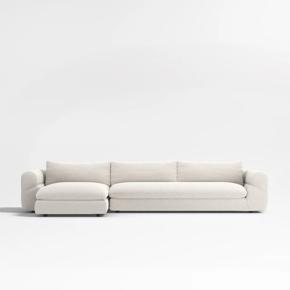 Cambria Bouclé 2-Piece Left-Arm Chaise Sectional Sofa