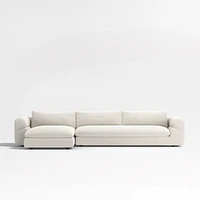 Cambria Bouclé 2-Piece Left-Arm Chaise Sectional Sofa