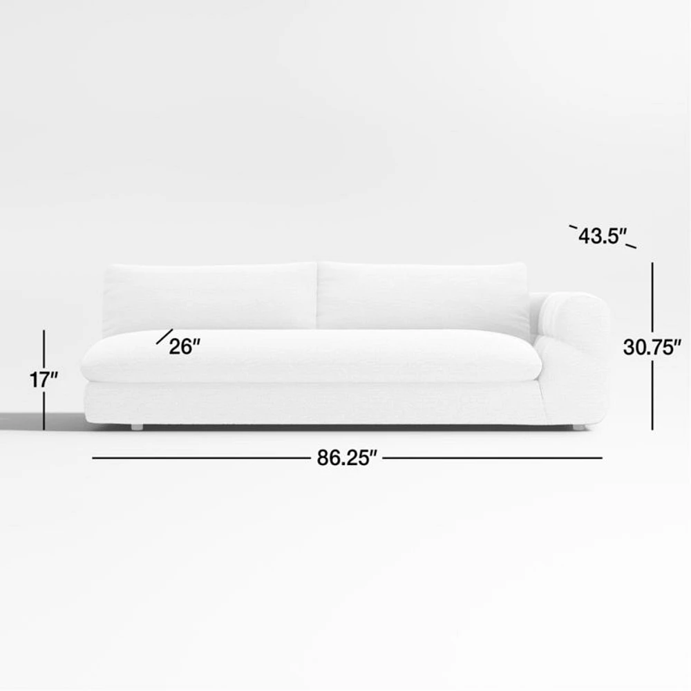 Cambria Bouclé Right-Arm Sofa