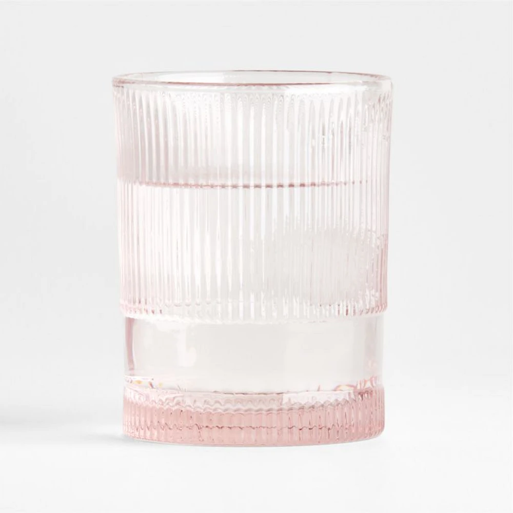 Camden 12.8-Oz. Pink Fluted Highball Glass