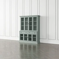 Cameo Blue Grey 2-Piece Entertainment Center with Glass Door