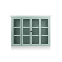 Cameo Blue Grey Modular Hutch with Glass Doors