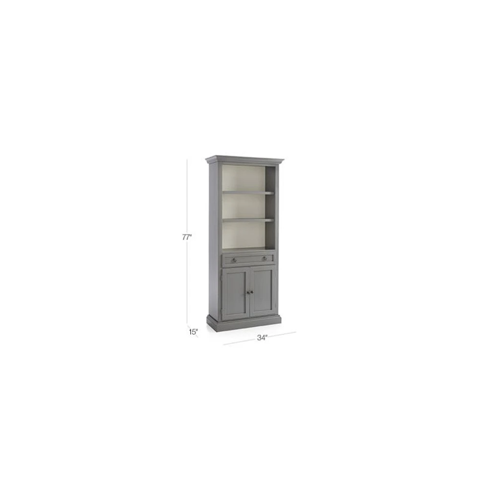 Cameo Grey Storage Bookcase