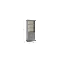 Cameo Grey Storage Bookcase