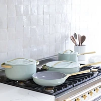 Caraway Home Silt Green 12-Piece Non-Stick Ceramic Cookware Set