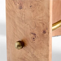 Carolina Burl Wood Swivel Counter Stool