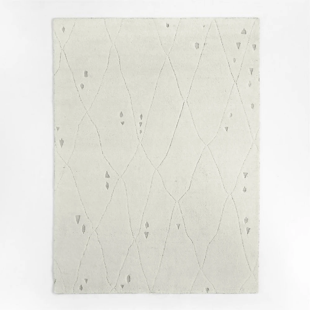 Casablanca Wool Moroccan Ivory Area Rug 8'x10'
