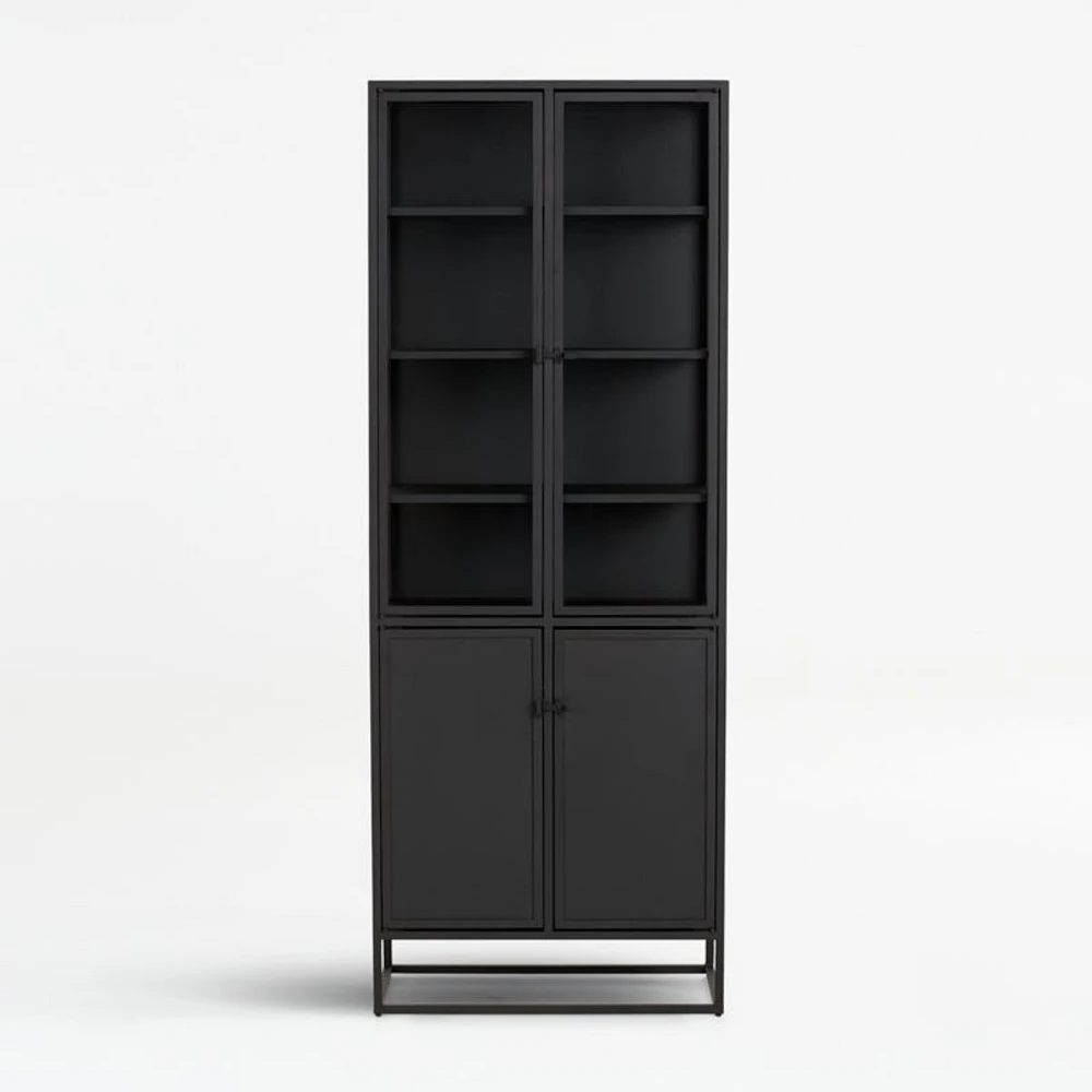 Casement 32" Black Storage Cabinet