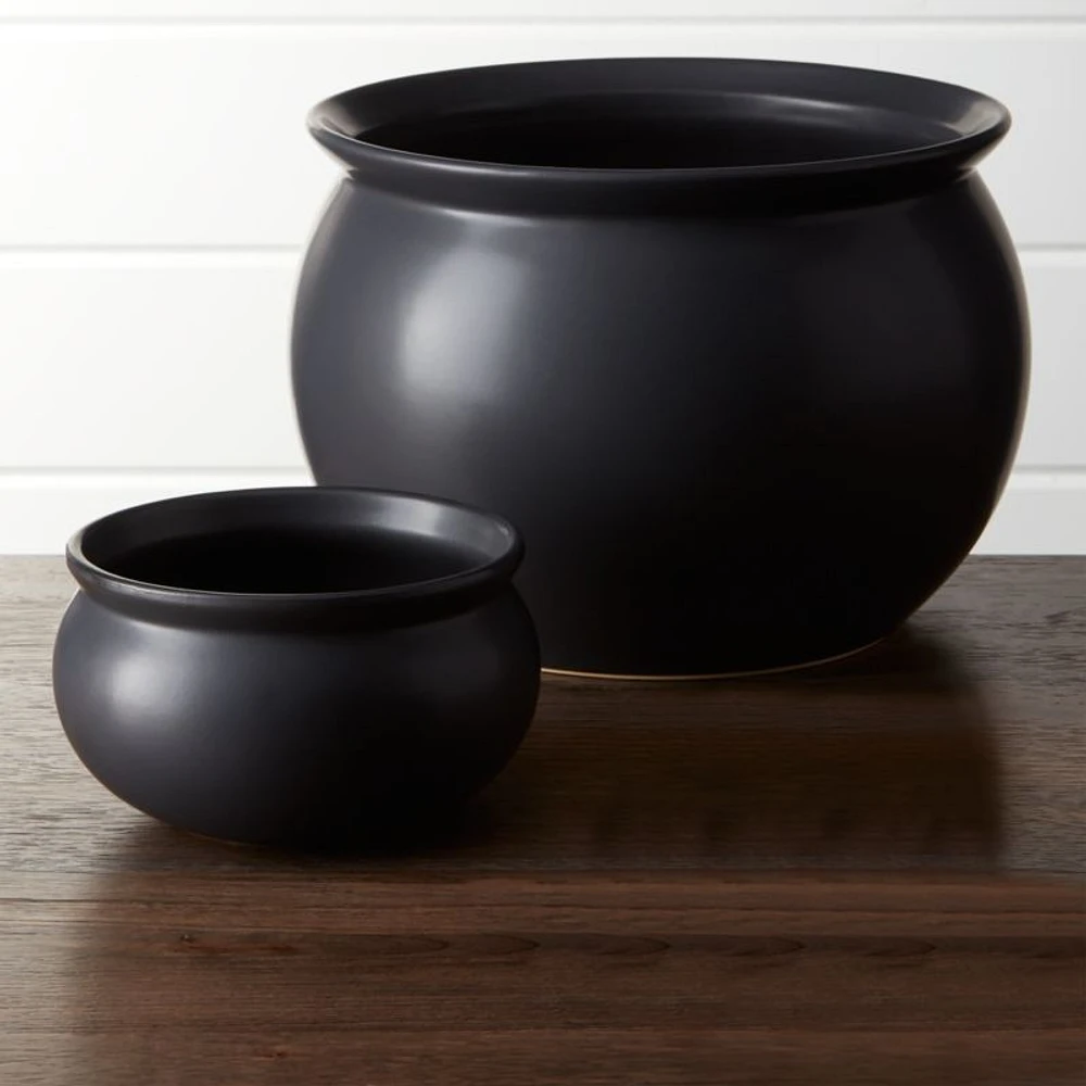 Large Cauldron Halloween Ceramic Serving Bowl