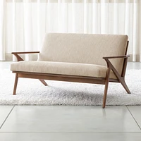 Cavett Wood Frame Loveseat