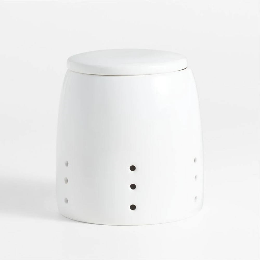 White Ceramic Garlic Keeper