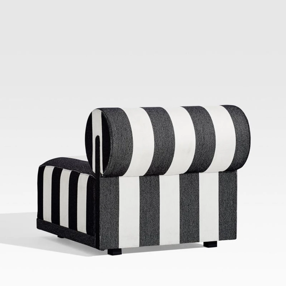 Cerca Striped Armless Outdoor Lounge Chair