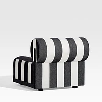 Cerca Striped Armless Outdoor Lounge Chair