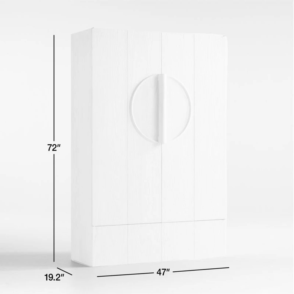 Chalot Bleached Wood 2-Door Storage Cabinet by Leanne Ford