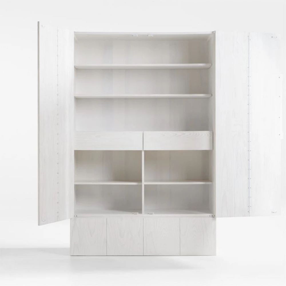 Chalot Bleached Wood 2-Door Storage Cabinet by Leanne Ford