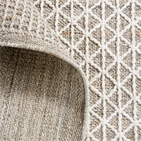 Chamonix Performance Wool-Blend Handwoven Light Brown Area Rug 8'x10'