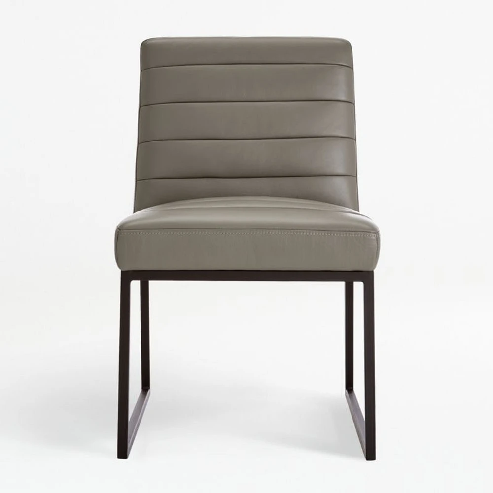 Channel Leather Side Chair