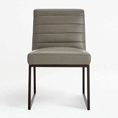 Channel Leather Side Chair
